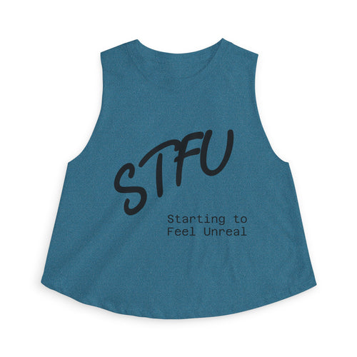 Crop Top Tank — STFU "Staring to Feel Unreal" Graphic by LOST